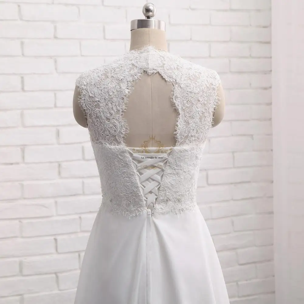 Pregnant wedding dress lace chiffon back open ivory bohemian Sweep Train vestido novia talla grande bridal gown
Pregnant wedding dress lace chiffon back open ivory bohemian Sweep Train vestido novia talla grande bridal gown
