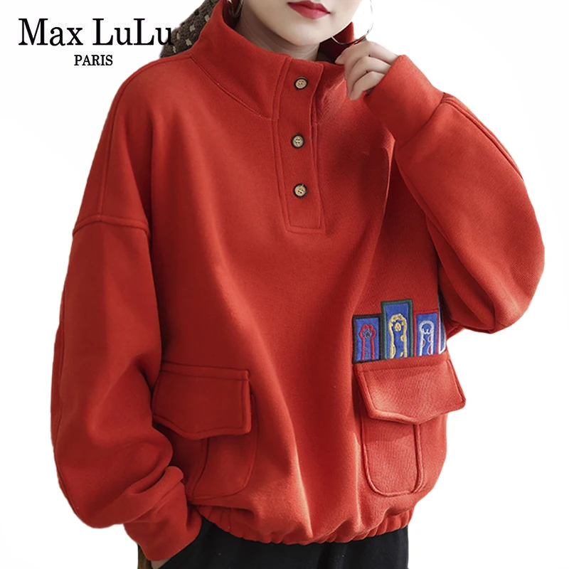 Женская водолазка с пуговицами Max LuLu Fanshion, модель сезона зима 2021 года, свободные толстовки в европейском стиле, повседневные худи в стиле пан...
Женская водолазка с пуговицами Max LuLu Fanshion, модель сезона зима 2021 года, свободные толстовки в европейском стиле, повседневные худи в стиле пан...