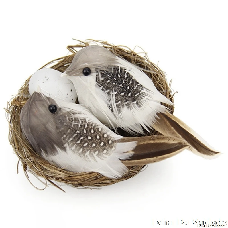 1 Set Artificial Feathered Birds & Nest & Egg Creative Craft Birds Sculpture Lawn Arts Ornaments Home Garden Lawn Decoration
1 Set Artificial Feathered Birds & Nest & Egg Creative Craft Birds Sculpture Lawn Arts Ornaments Home Garden Lawn Decoration