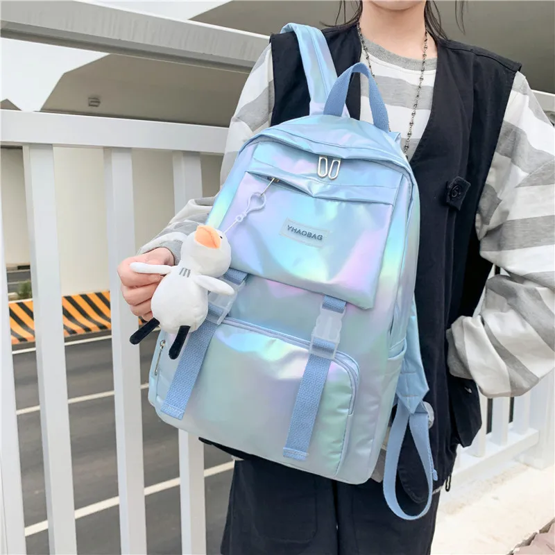 

Schoolbag Travel Holographic Backpack Female Women Mochila Feminina Bagpack School Bags For Teenagers Girls Sac A Dos Rugzak