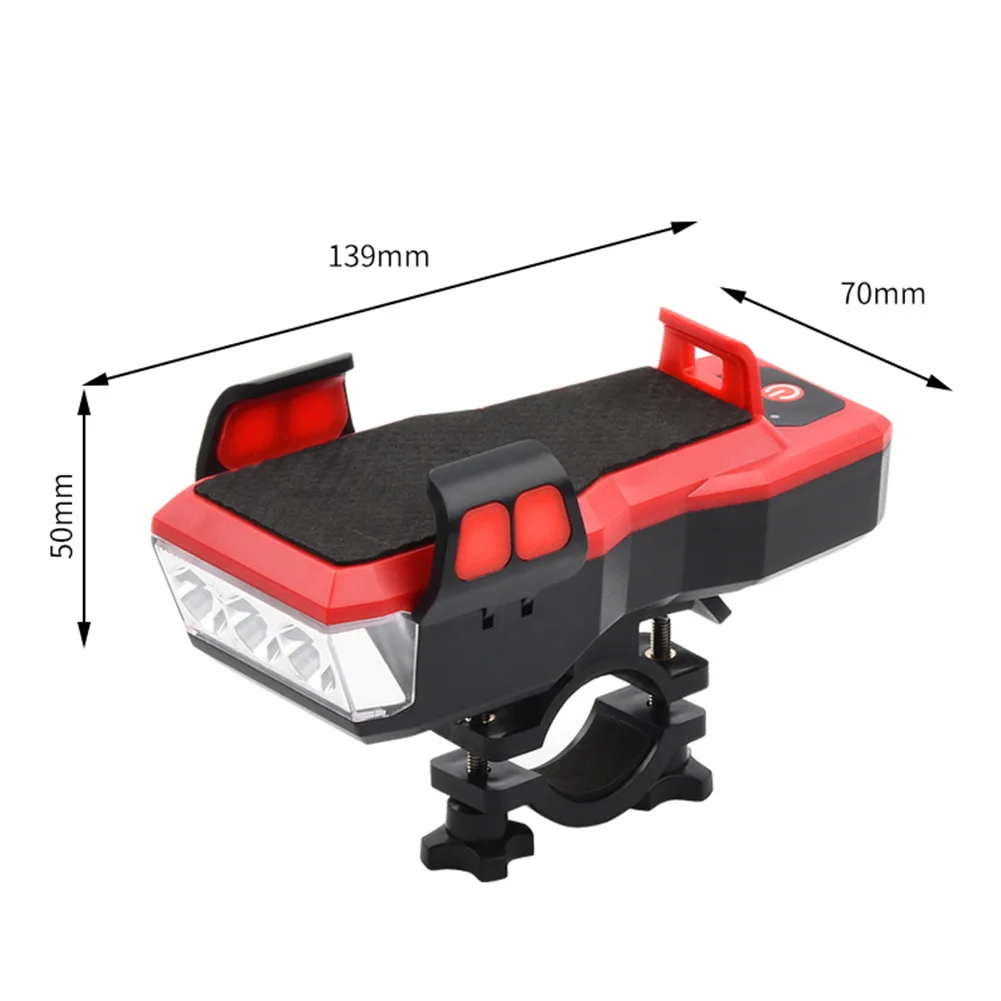 Multifunctional Waterproof USB Rechargeable LED Bicycle Front Light Horn Phone Holder Portable Cycling Bike Headlight Flashlight
Multifunctional Waterproof USB Rechargeable LED Bicycle Front Light Horn Phone Holder Portable Cycling Bike Headlight Flashlight