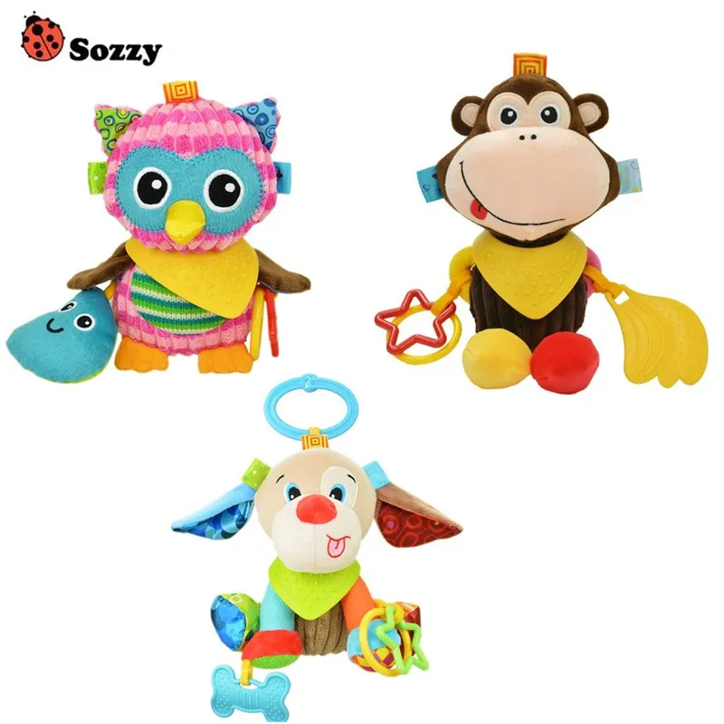 1pcs Sozzy Cute Baby Toys Rattles Mobiles Soft Cotton Infant Pram Stroller Car Bed Rattles Hanging Animal Plush Toys 
1pcs Sozzy Cute Baby Toys Rattles Mobiles Soft Cotton Infant Pram Stroller Car Bed Rattles Hanging Animal Plush Toys