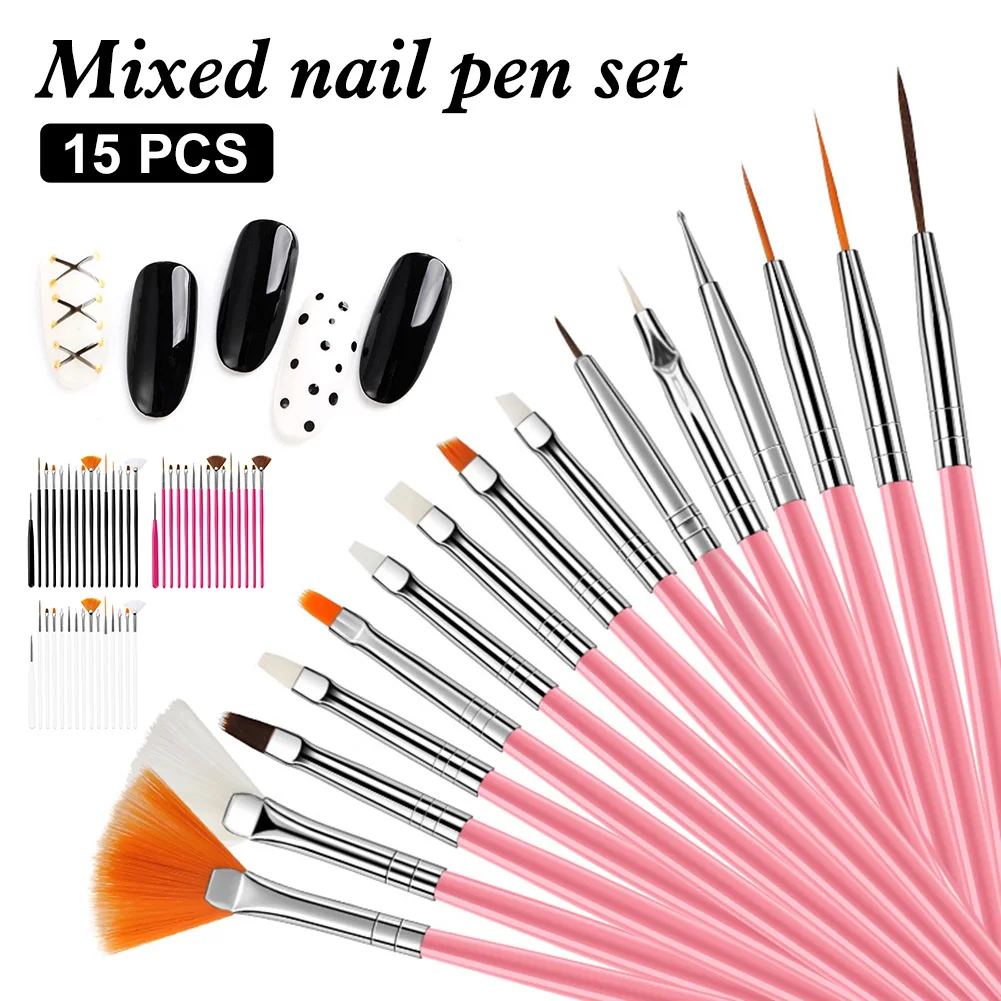 15Pcs Nail Brush Painting Pen Nail Art Design Gel Polish Painting Drawing Acrylic Gel Nail Brushes For Nails Art Manicure Tools
15Pcs Nail Brush Painting Pen Nail Art Design Gel Polish Painting Drawing Acrylic Gel Nail Brushes For Nails Art Manicure Tools
