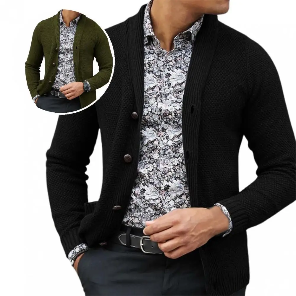 Casual Coat Solid Color Outwear Men Cardigan Coat Buttons Turndown Collar Sweater Coat
Casual Coat Solid Color Outwear Men Cardigan Coat Buttons Turndown Collar Sweater Coat
