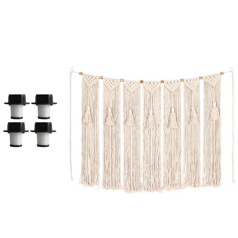 4 Pcs Vacuum Cleaner Filter,Vacuum Cleaner Filter & 1 Pcs Macrame Woven Bohemian Room Geometric Tapestry
4 Pcs Vacuum Cleaner Filter,Vacuum Cleaner Filter & 1 Pcs Macrame Woven Bohemian Room Geometric Tapestry