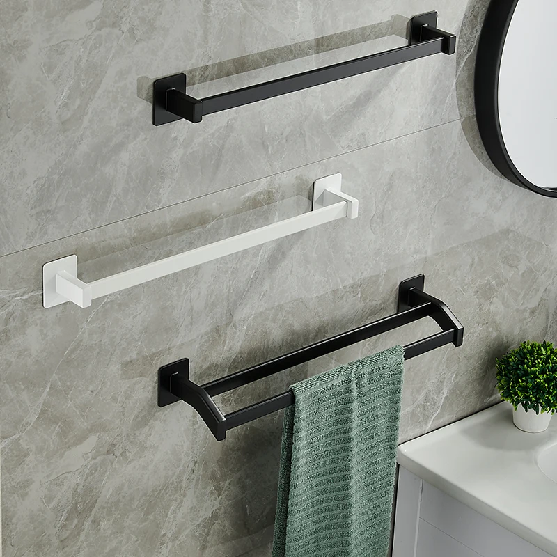 Towel bar bathroom accessories wall mounted bathroom towel storage rack does not occupy space black and white kitchen accessorie
Towel bar bathroom accessories wall mounted bathroom towel storage rack does not occupy space black and white kitchen accessorie