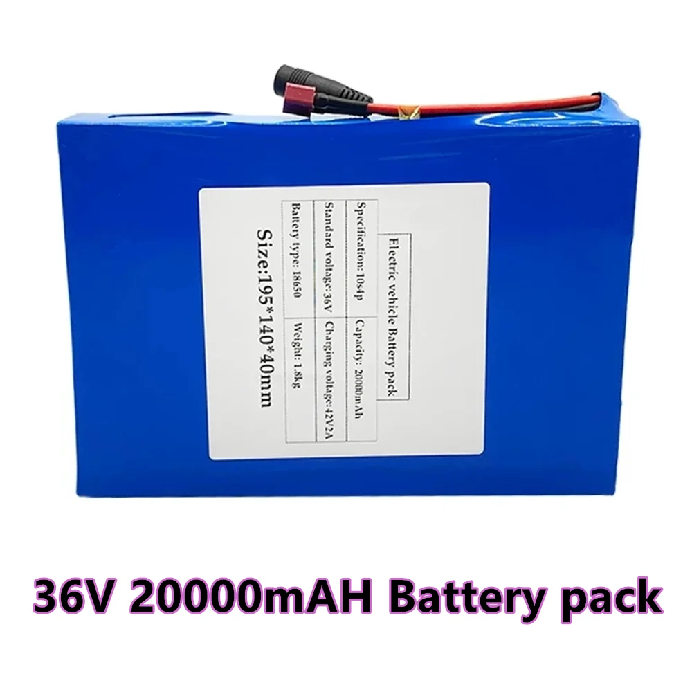 36V 10S4P 20Ah 500W High Capacity 42V 18650 Lithium Battery Pack 20000mAh Electric Bicycle Scooter with BMS + Charger
36V 10S4P 20Ah 500W High Capacity 42V 18650 Lithium Battery Pack 20000mAh Electric Bicycle Scooter with BMS + Charger