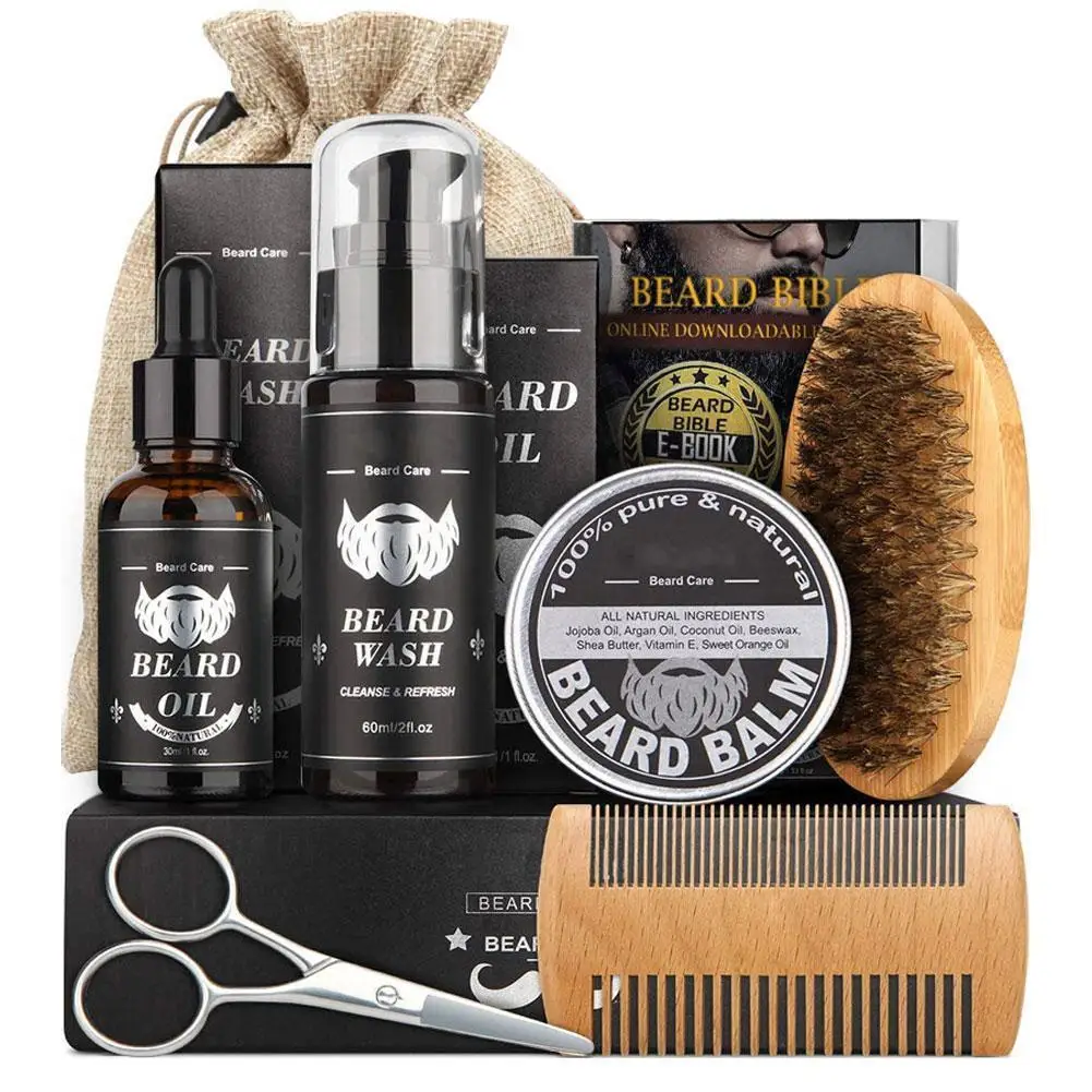 7Pcs/set Beard Growth Kit For men Shampoo Wash Conditioner Brush Oil Bristle N7 Double-sided Softener Growth Comb Scissors B3H7
7Pcs/set Beard Growth Kit For men Shampoo Wash Conditioner Brush Oil Bristle N7 Double-sided Softener Growth Comb Scissors B3H7