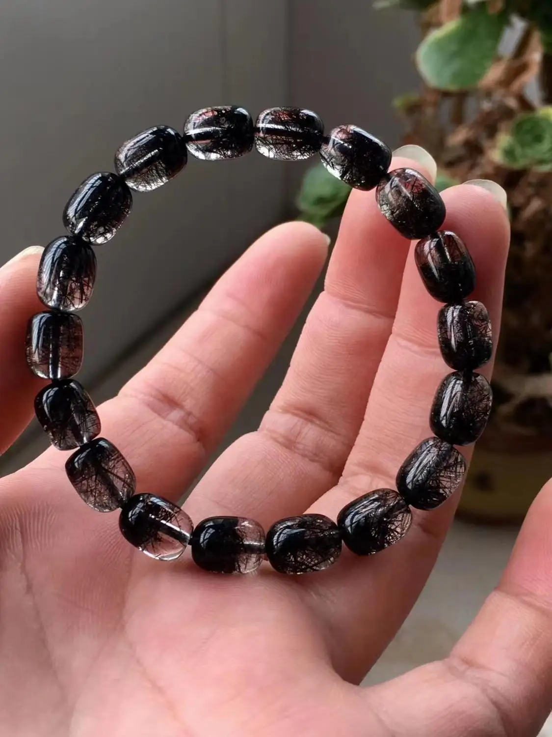Certificate Natural Black Rutilated Quartz Clear Barrel Beads Bracelet 10-7.5mm For Women Men Fashion Wealthy Stone AAAAA 
Certificate Natural Black Rutilated Quartz Clear Barrel Beads Bracelet 10-7.5mm For Women Men Fashion Wealthy Stone AAAAA
