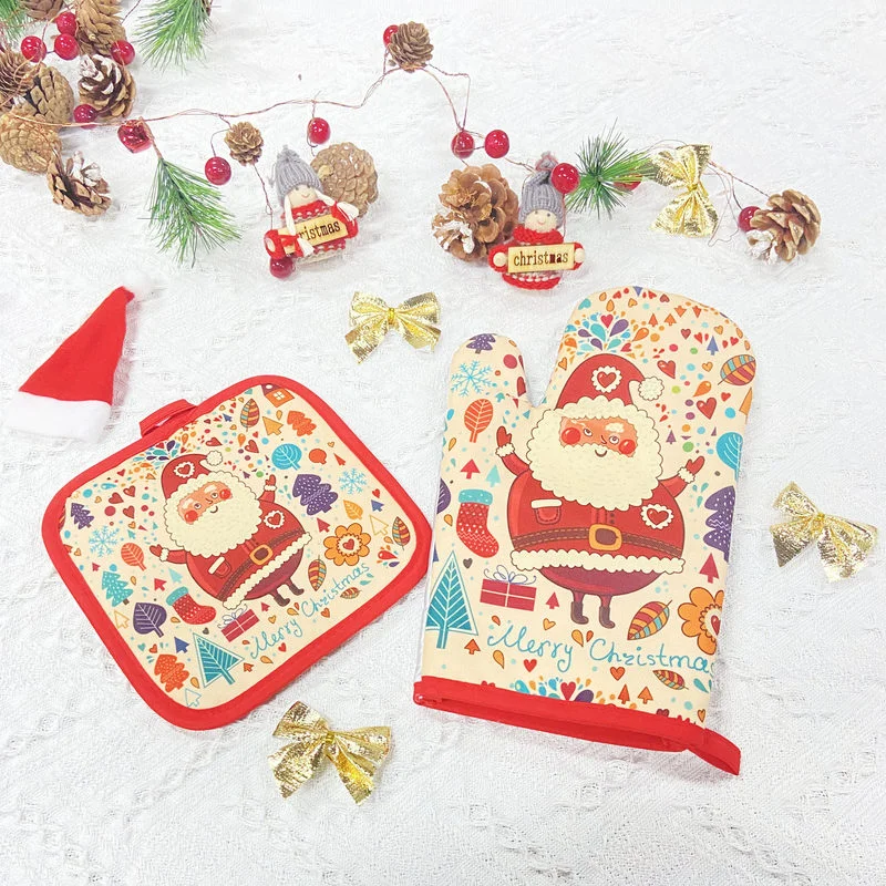 2Pcs/set Christmas Baking Oven Mitts Baking Anti-Hot Gloves Pad Xmas Party Decoration Supplies Baking Kitchen Tools Xmas
2Pcs/set Christmas Baking Oven Mitts Baking Anti-Hot Gloves Pad Xmas Party Decoration Supplies Baking Kitchen Tools Xmas
