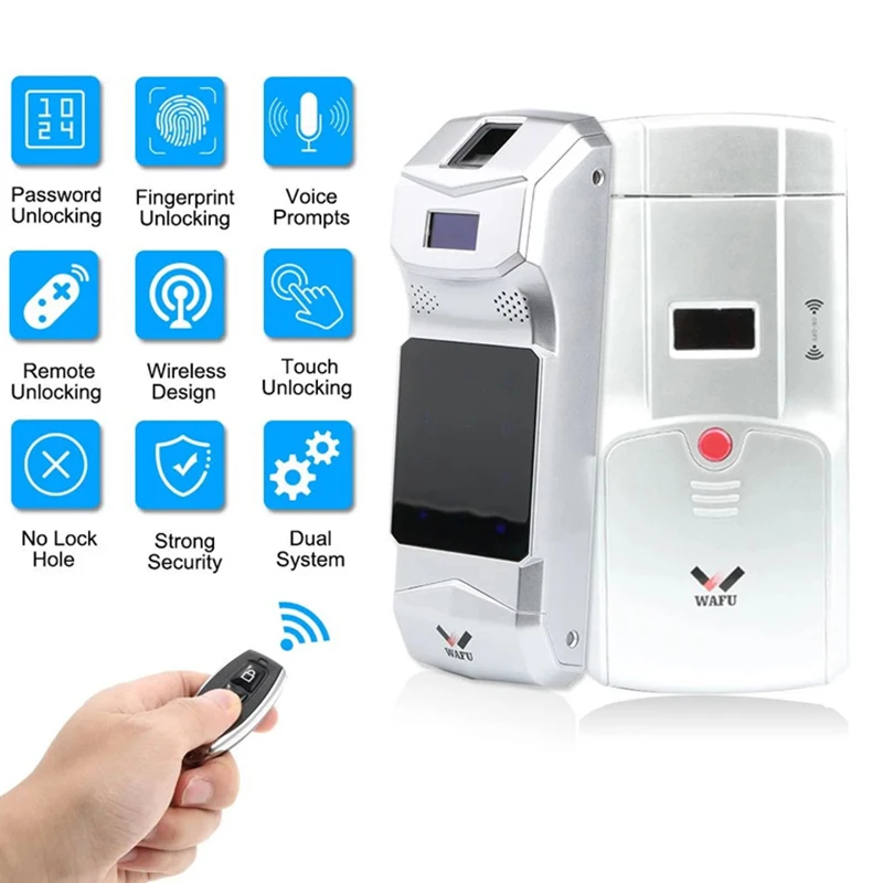 WAFU 011A Door Lock Tuya Wifi Smart Lock Bluetooth Password Fingerprint Locks Deadbolt intelligent Home Touch Keyless Door Lock
WAFU 011A Door Lock Tuya Wifi Smart Lock Bluetooth Password Fingerprint Locks Deadbolt intelligent Home Touch Keyless Door Lock