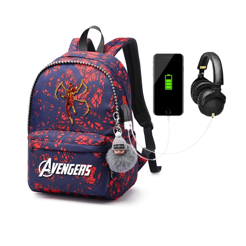 MARVEL USB Charging Backpack College Students School Package Oxford Cloth Waterproof School Bag Cartoon Anime Backpack Mochila
MARVEL USB Charging Backpack College Students School Package Oxford Cloth Waterproof School Bag Cartoon Anime Backpack Mochila