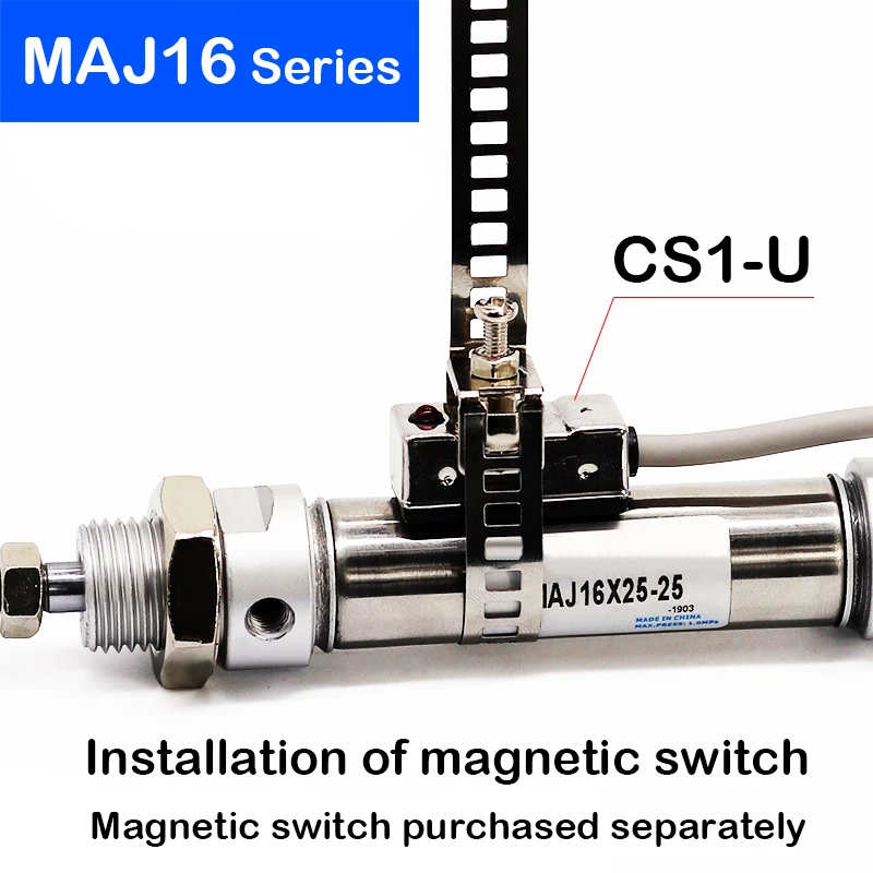 MAJ16 Adjustable Stainless Steel Pneumatic Air Cylinder Mini MAJ16*25-25-S MAJ16*50-50-S MA16*75-50-S MAJ16*100-50-S
MAJ16 Adjustable Stainless Steel Pneumatic Air Cylinder Mini MAJ16*25-25-S MAJ16*50-50-S MA16*75-50-S MAJ16*100-50-S
