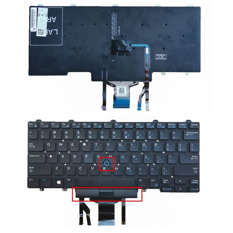 Клавиатура для ноутбука Dell Latitude E5450 E5470 E7450 E7470 0D19TR PK1313D4B05 PK1313D4B00 SN7230BL с
