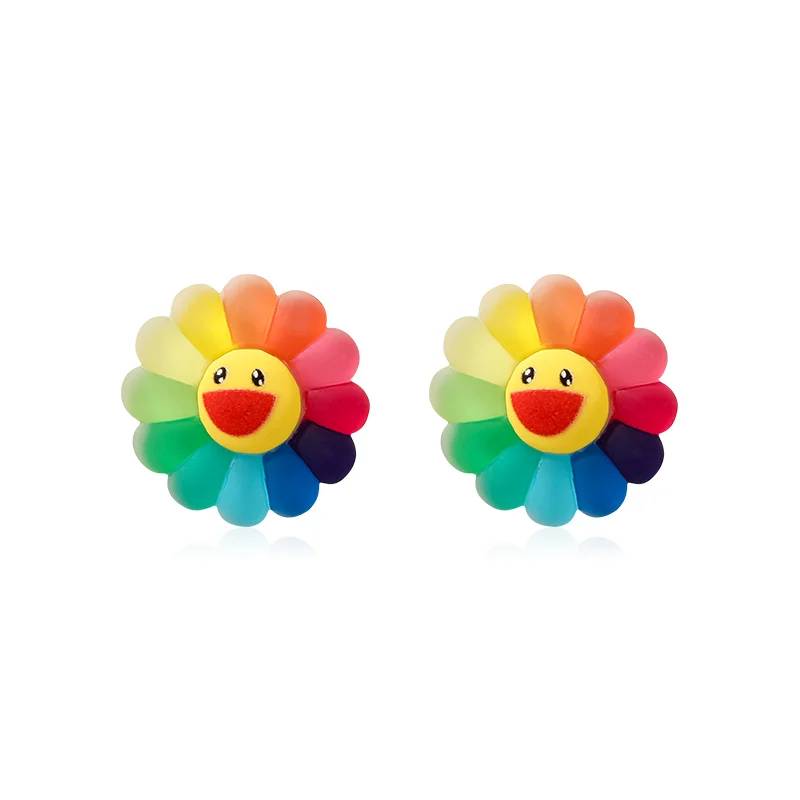 Summer Fresh Ins Girl Heart Immortal Seven Color Sun Flower Ear Studs Korean Frosted Smiley Face Earrings All-Matching Ear Stud
Summer Fresh Ins Girl Heart Immortal Seven Color Sun Flower Ear Studs Korean Frosted Smiley Face Earrings All-Matching Ear Stud