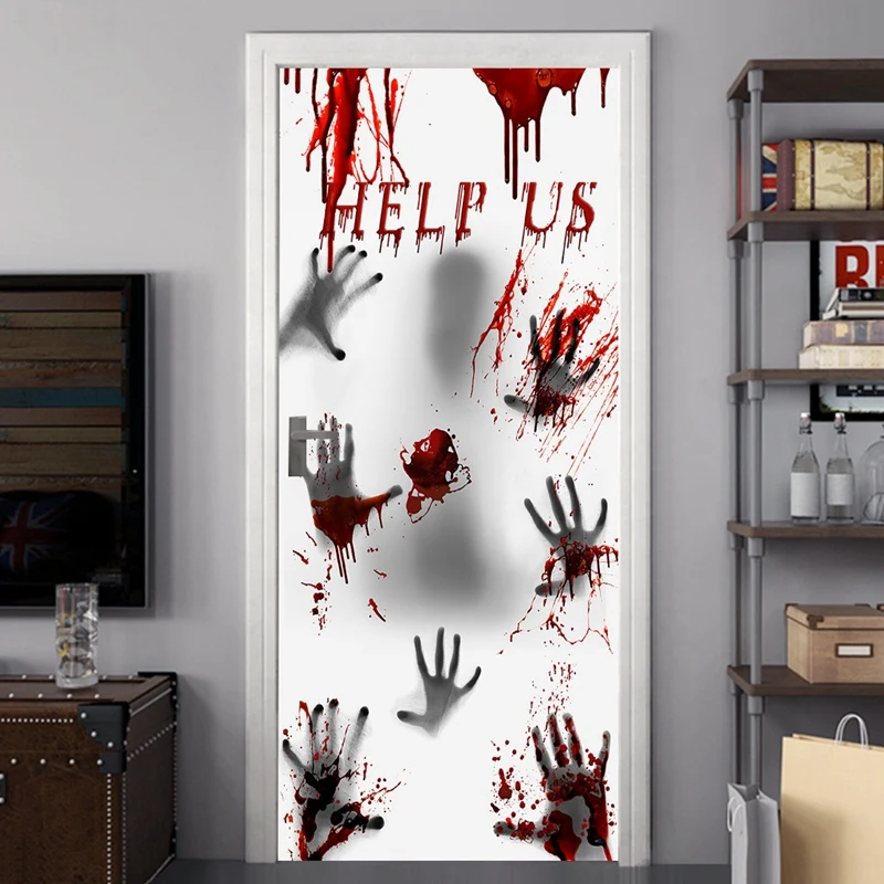 Halloween Wall Stickers Horror Door Stickers Decorative Blood Handprint Stickers with Help Typeface(30X60Inches)
Halloween Wall Stickers Horror Door Stickers Decorative Blood Handprint Stickers with Help Typeface(30X60Inches)