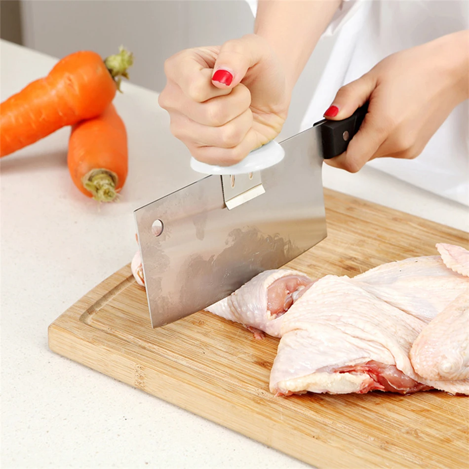 Portable Kitchen Knife Cap Stainless Steel Cut Chicken Bones Fish Chopping Booster Knife Holder Meat Cleaver Cooking Accessories
Portable Kitchen Knife Cap Stainless Steel Cut Chicken Bones Fish Chopping Booster Knife Holder Meat Cleaver Cooking Accessories