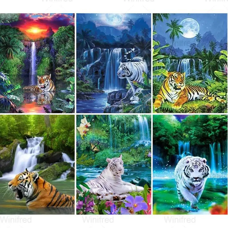 Square/Round Diamond Painting 5D DIY White Tiger Picture Cross Stitch Stick Drill Kit Mosaic Diamond Embroidery Ornament Paintin
Square/Round Diamond Painting 5D DIY White Tiger Picture Cross Stitch Stick Drill Kit Mosaic Diamond Embroidery Ornament Paintin