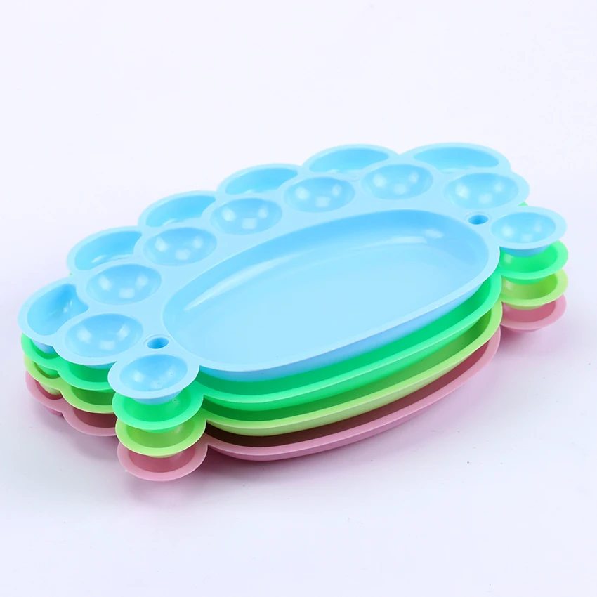 15 Wells Footprint Shape Plastic Palette Art Paint Plastic Drawing Tray Color Palette For Oil Watercolour Painting Pallet
15 Wells Footprint Shape Plastic Palette Art Paint Plastic Drawing Tray Color Palette For Oil Watercolour Painting Pallet