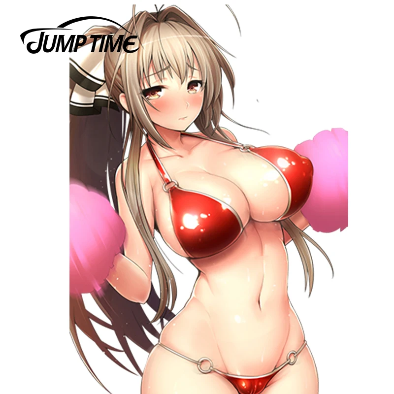 Автомобильный 3D Стайлинг JumpTime 13 см x 9 2 сексуальная красота аниме Amagi блестящий