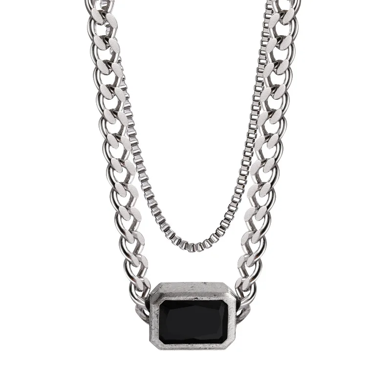 Hip-hop Double-layer Necklace Female Simple Niche Cold Style Design Collarbone Chain Tide Casual Retro Metal Ladies Necklace
Hip-hop Double-layer Necklace Female Simple Niche Cold Style Design Collarbone Chain Tide Casual Retro Metal Ladies Necklace