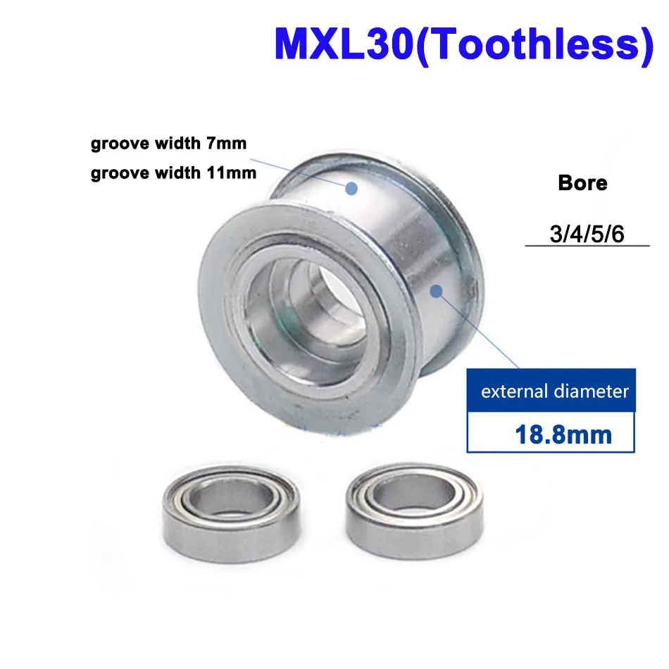 1Pcs MXL 30 Tooth 32 Tooth Idler Timing Pulley Double Side Bearing Synchronous Wheel Width 7mm 11mm Bore 3/4/5/6mm
1Pcs MXL 30 Tooth 32 Tooth Idler Timing Pulley Double Side Bearing Synchronous Wheel Width 7mm 11mm Bore 3/4/5/6mm
