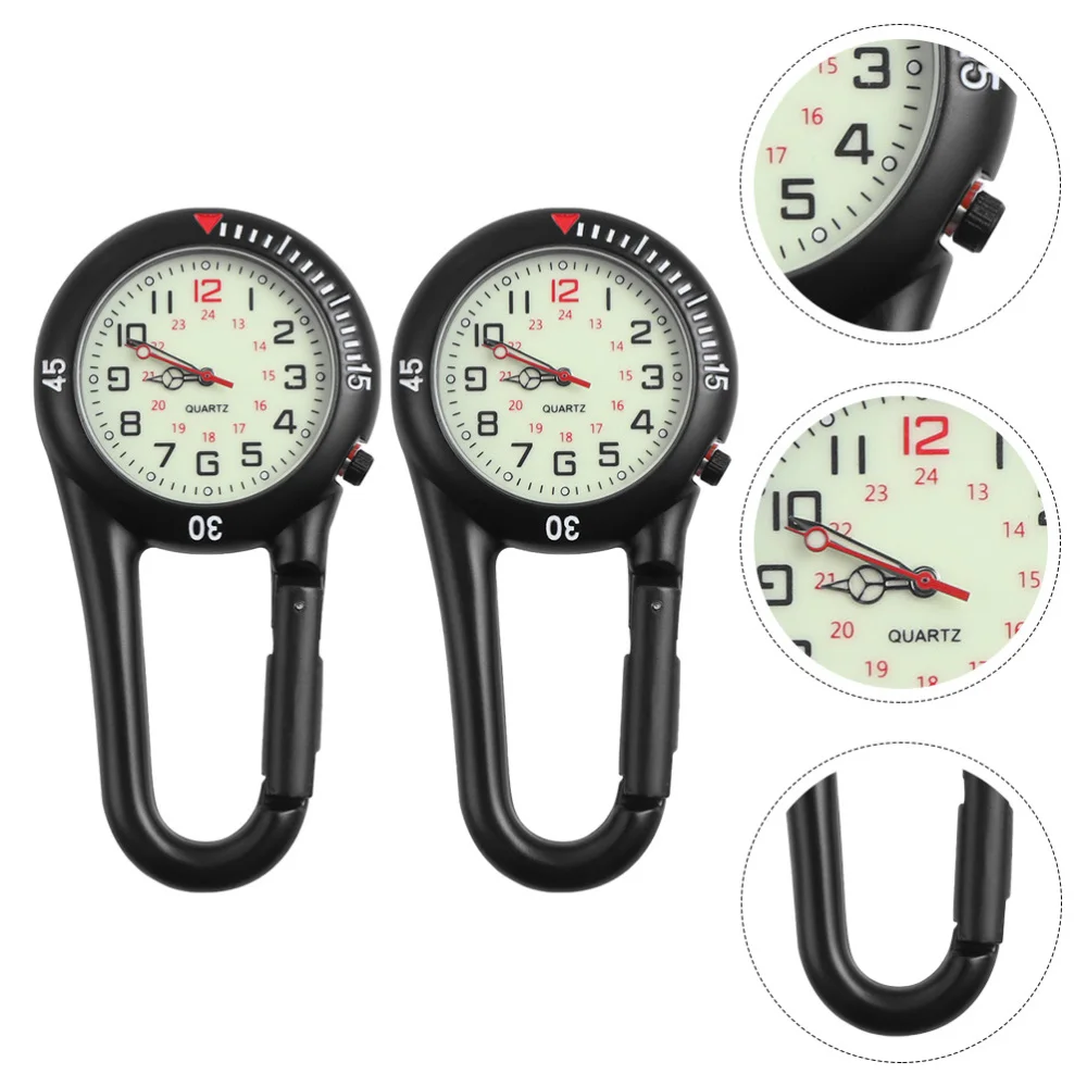 2pcs Clip-on Watch Backpack Belt Fob Watch with Fluorescent Dial (Black) 
2pcs Clip-on Watch Backpack Belt Fob Watch with Fluorescent Dial (Black)