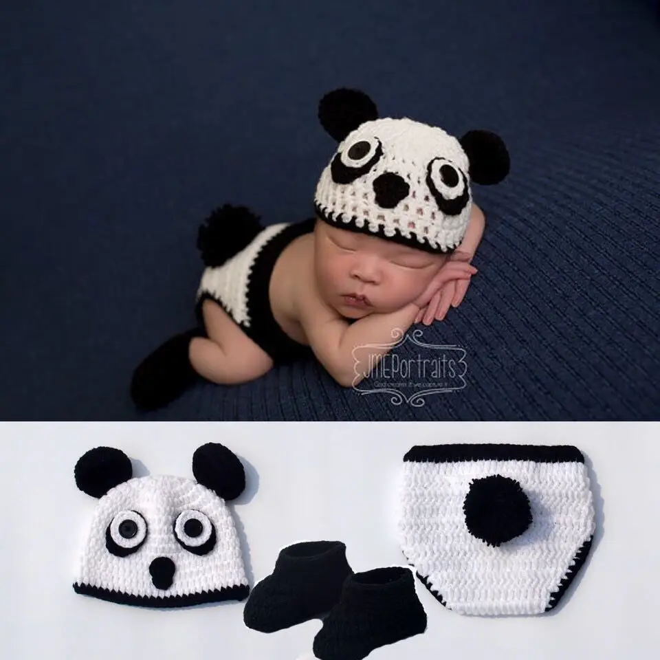 Lovely Panda Clothes Newborn Photography Props Baby Infant Crochet Knitted Costume One Hundred Days Baby Photography Clothing
Lovely Panda Clothes Newborn Photography Props Baby Infant Crochet Knitted Costume One Hundred Days Baby Photography Clothing