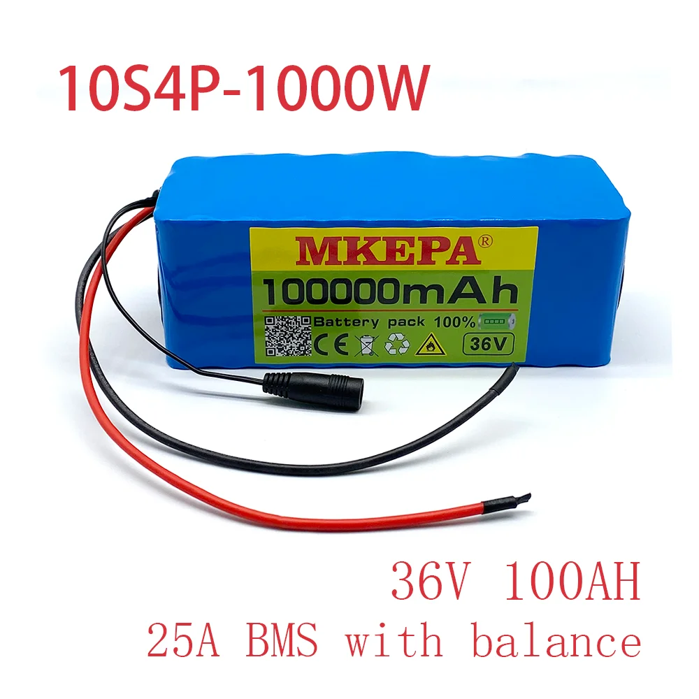 18650 Lithium Battery 10S4P 36V 100000mAh,for Bicycle.Electric Vehicle,750W High Power Capacity,With BMS 25A
18650 Lithium Battery 10S4P 36V 100000mAh,for Bicycle.Electric Vehicle,750W High Power Capacity,With BMS 25A