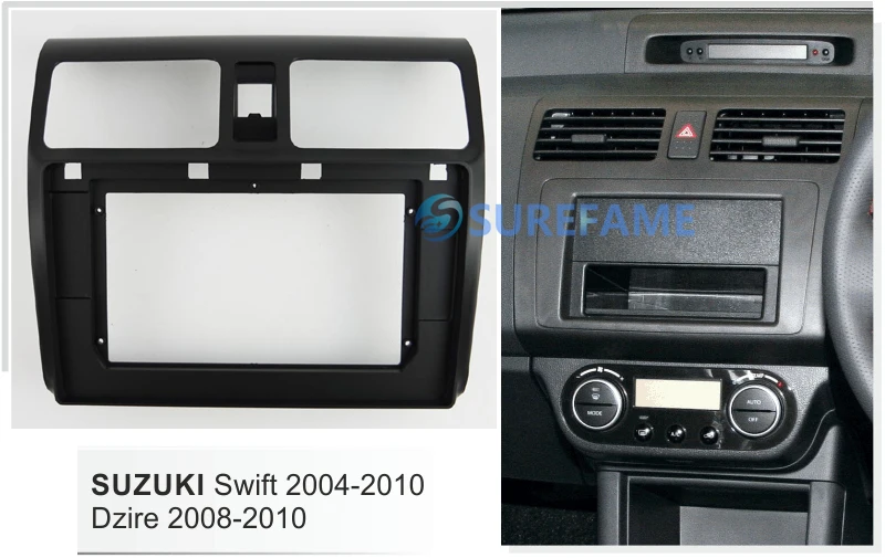 10 1 дюймовый автомобильный радиосвязь для SUZUKI Swift 2004 2010 Dzire 2008 Fascia Dash Kit адаптер