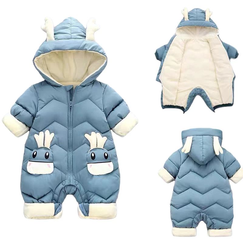 Thick Warm Infant Jumpsuit Hooded Inside Fleece Boy Girl Winter Overalls 0-2Y Newborn Baby Outerwear Kid Snowsuit Toddler Romper
Thick Warm Infant Jumpsuit Hooded Inside Fleece Boy Girl Winter Overalls 0-2Y Newborn Baby Outerwear Kid Snowsuit Toddler Romper