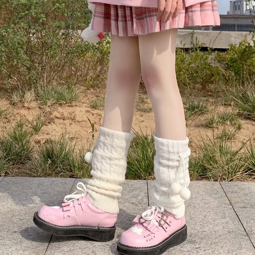 Women White Harajuku Leg Warmers Japanese Loose Boots Stockings Cute Girl Uniform Cosplay Accessories Knitted Foot Warmer T417
Women White Harajuku Leg Warmers Japanese Loose Boots Stockings Cute Girl Uniform Cosplay Accessories Knitted Foot Warmer T417