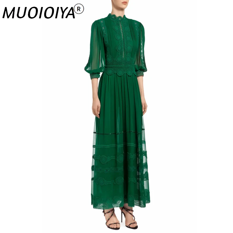 Elegant Spring Summer Dress Women A-line Lace Chiffon Green Pleated Dresses Female Long Maxi Casual Office Ladies Party Vestidos
Elegant Spring Summer Dress Women A-line Lace Chiffon Green Pleated Dresses Female Long Maxi Casual Office Ladies Party Vestidos