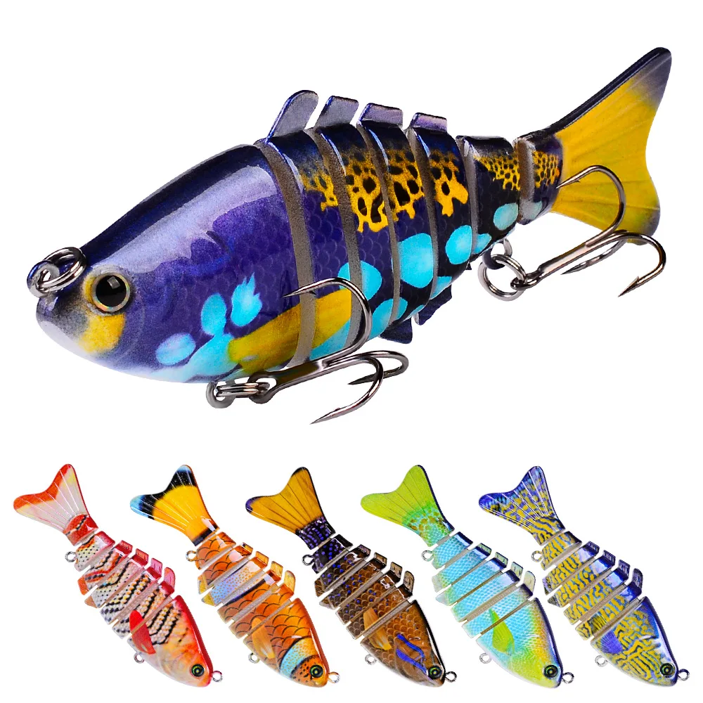 1PC Swimbait Fishing Gear Bionic Multi Section Swim Hard Bait 10cm/0.55oz-15.5g 6# Hook Rotating Trolling Pike Carp Crank Lure 
1PC Swimbait Fishing Gear Bionic Multi Section Swim Hard Bait 10cm/0.55oz-15.5g 6# Hook Rotating Trolling Pike Carp Crank Lure