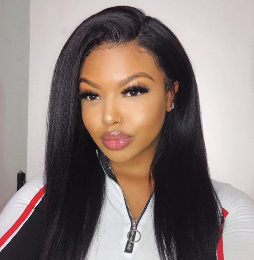 Preplucked Black Remy Large Cap Size Brazilian Yaki Straight 13x4/6 T Part Lace Front Human Hair Wig For Women With Babyhair
Preplucked Black Remy Large Cap Size Brazilian Yaki Straight 13x4/6 T Part Lace Front Human Hair Wig For Women With Babyhair