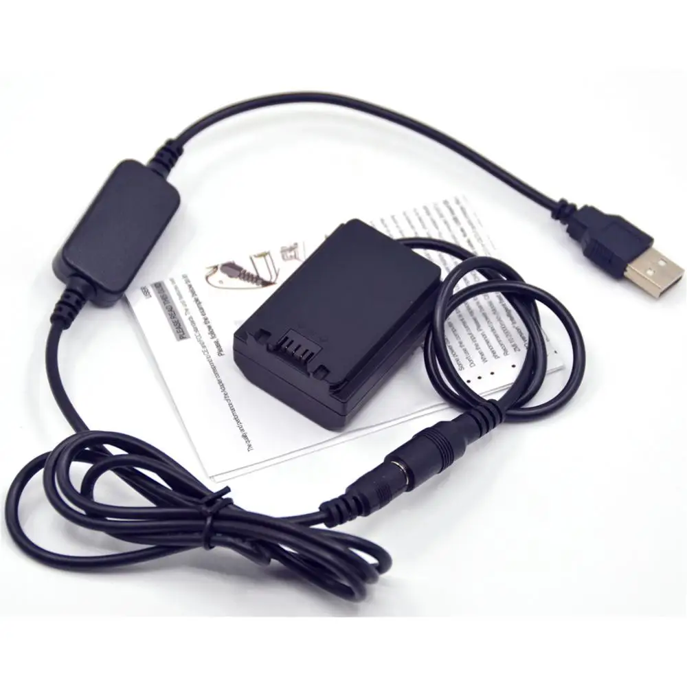 Внешний аккумулятор 5 в USB-кабель адаптер + искусственная батарея для Sony Alpha A9 A7RM3