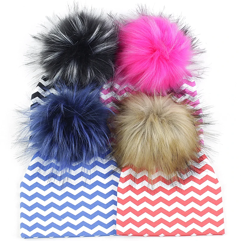 Newborn Beanie Hat With 15cm Faux Fur Pompom Cotton Wave Patterned Cap For Winter Autumn Beanies For Baby Angel Warm Skull Hat
Newborn Beanie Hat With 15cm Faux Fur Pompom Cotton Wave Patterned Cap For Winter Autumn Beanies For Baby Angel Warm Skull Hat