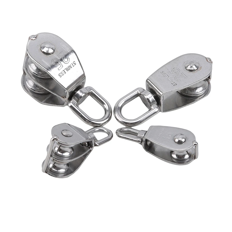 1PC Stainless Steel Pulley M15/M25 Single Wheel Swivel Lifting Rope Pulley Set Bearing Lifting Wheel Tools High Quality
1PC Stainless Steel Pulley M15/M25 Single Wheel Swivel Lifting Rope Pulley Set Bearing Lifting Wheel Tools High Quality