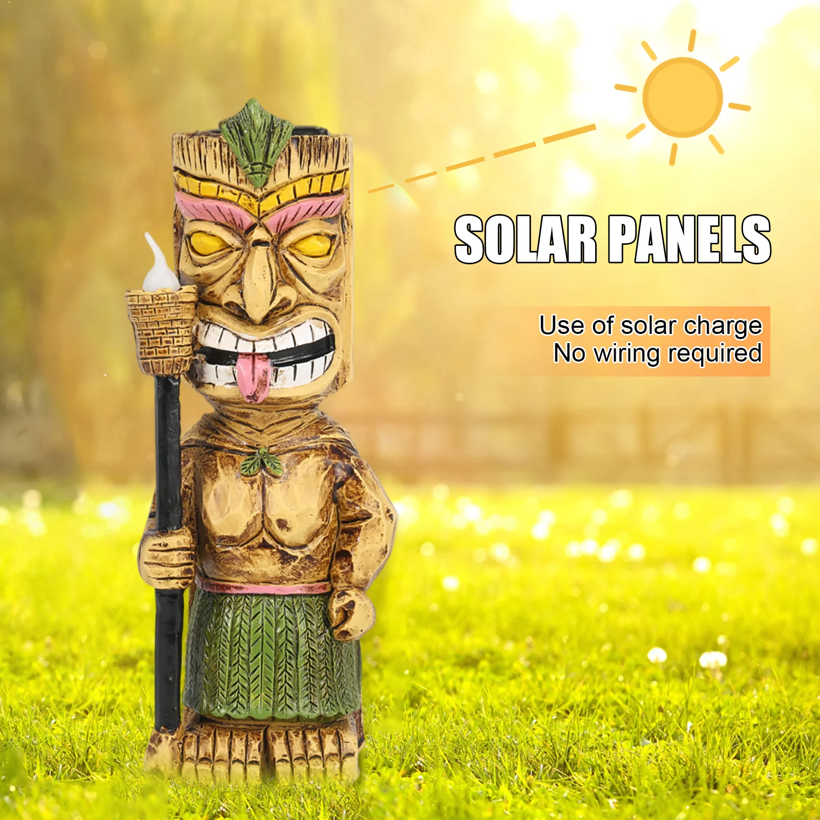Tiki Guard Solar Powered Outdoor Decor LED Garden Light Decoration Crafts Gardening Sculpture Lawn Lamp for Courtyard
Tiki Guard Solar Powered Outdoor Decor LED Garden Light Decoration Crafts Gardening Sculpture Lawn Lamp for Courtyard