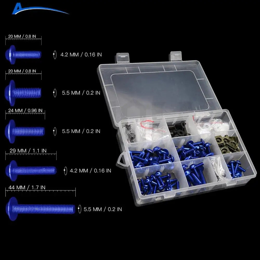 For Ducati Universal Motorcycle Fairing Bolts Kit Bodywork Screws Nut Kit 400 MONSTER 620 MONSTER / 620 MTS 695 696 796 MONSTER
For Ducati Universal Motorcycle Fairing Bolts Kit Bodywork Screws Nut Kit 400 MONSTER 620 MONSTER / 620 MTS 695 696 796 MONSTER