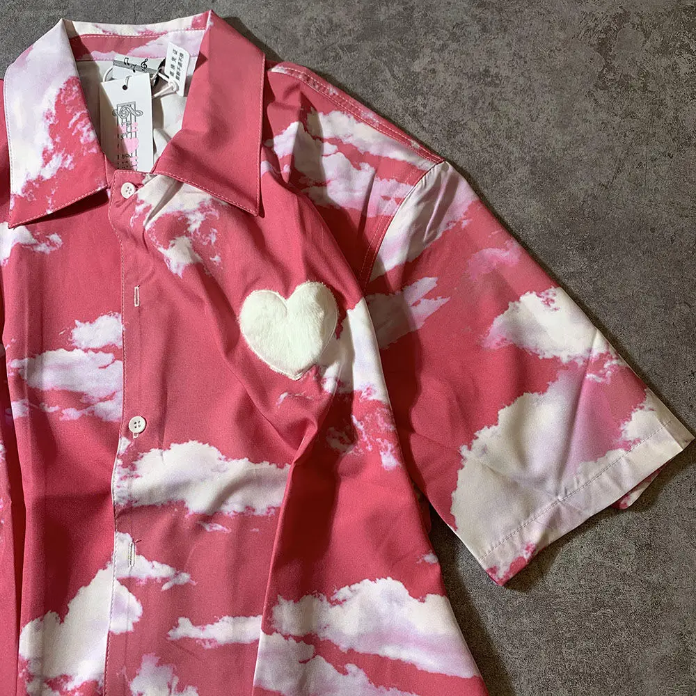 Raincom original fire cloud Pink Shirt Plush love decorative Hawaiian short sleeve non iron shirt
Raincom original fire cloud Pink Shirt Plush love decorative Hawaiian short sleeve non iron shirt