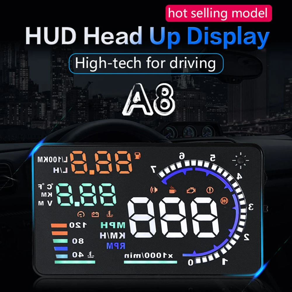 Проектор HUD A8 на лобовое стекло, цифровой автомобильный датчик скорости, сканер OBD Предупреждение ющий о скорости подачи топлива, данные о ск...
Проектор HUD A8 на лобовое стекло, цифровой автомобильный датчик скорости, сканер OBD Предупреждение ющий о скорости подачи топлива, данные о ск...