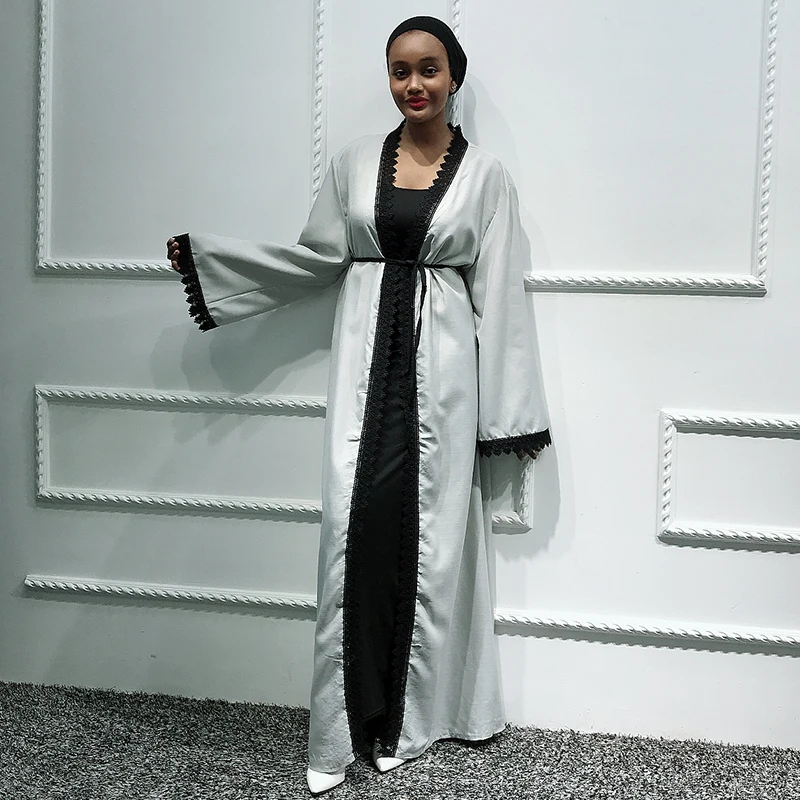 Siskakia Plain African Abaya Kimono Dress Women Saudi Turkey Islamic Clothes Kaftan Cardigan Dress Grey Plus Size Lace Patchwork
Siskakia Plain African Abaya Kimono Dress Women Saudi Turkey Islamic Clothes Kaftan Cardigan Dress Grey Plus Size Lace Patchwork