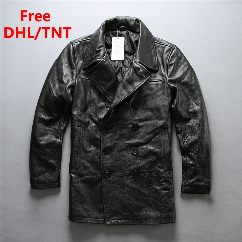 Free DHL/TNT Shipping 2020 Men's Genuine Leather Winter Jacket Vintage Classic Cowhide Leather Coat Casual Formal Black Jacket
Free DHL/TNT Shipping 2020 Men's Genuine Leather Winter Jacket Vintage Classic Cowhide Leather Coat Casual Formal Black Jacket