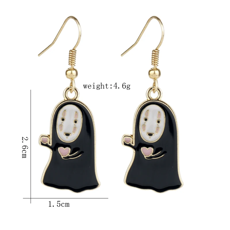 Fahion Cute Anime Theme Spirited Away No Face Man Enamel Metal Earrings Eardrop Dangle Jewelry Gift For Girls Women
Fahion Cute Anime Theme Spirited Away No Face Man Enamel Metal Earrings Eardrop Dangle Jewelry Gift For Girls Women