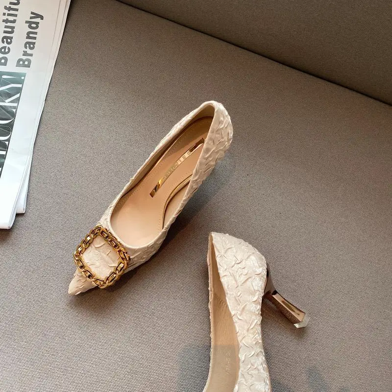 2021 Beige High Heels Women's Shoes with Spikes Slip On Lace-Up Branded Pumps Sandals Ladies Latest 12cm Pointed Spring Casual S
2021 Beige High Heels Women's Shoes with Spikes Slip On Lace-Up Branded Pumps Sandals Ladies Latest 12cm Pointed Spring Casual S