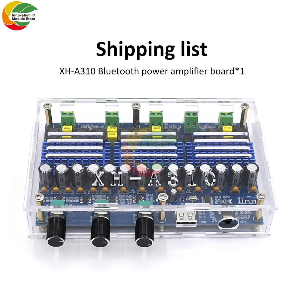 TPA3116D2 Bluetooth 5.0 Audio Stereo Amplifier Board 4 CH 2x50W+2x100W Digital Power Amplifier Module DC 12 -24V XH-A310
TPA3116D2 Bluetooth 5.0 Audio Stereo Amplifier Board 4 CH 2x50W+2x100W Digital Power Amplifier Module DC 12 -24V XH-A310