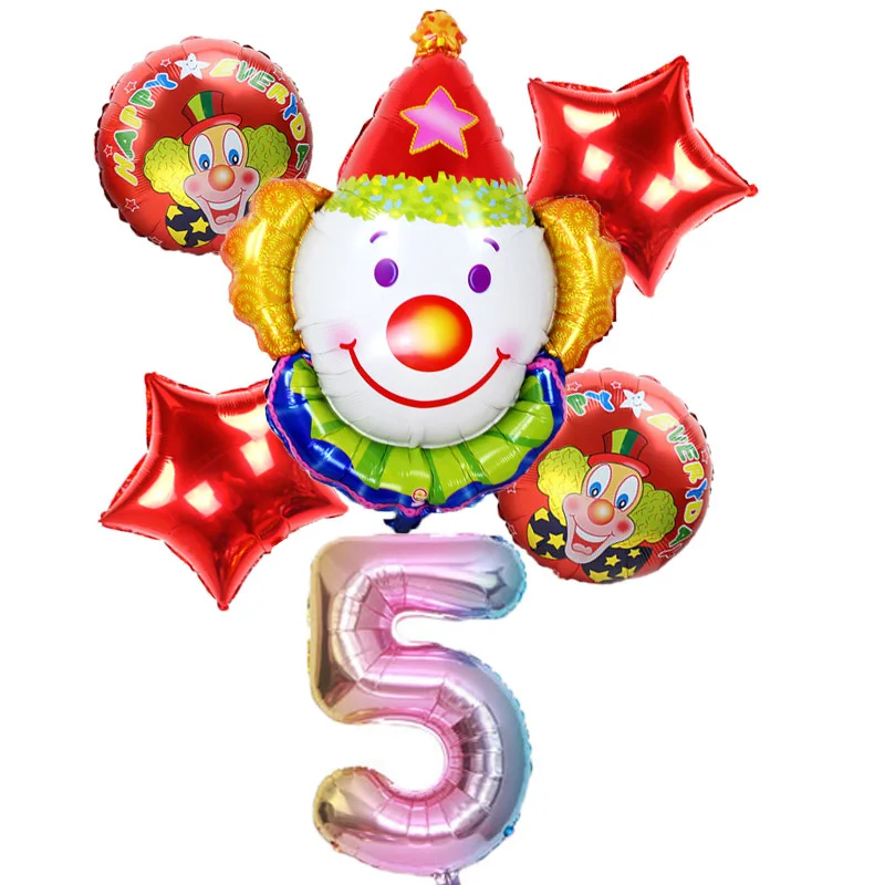 Cute Clown Party Happy Birthday Foil Balloon Decoration Circus Troupe Kids Toy Baby Showers Inflate Helium Ballon 0-9 Digit Ball
Cute Clown Party Happy Birthday Foil Balloon Decoration Circus Troupe Kids Toy Baby Showers Inflate Helium Ballon 0-9 Digit Ball