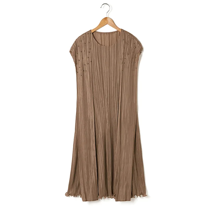 TVVOVVIN Female Elegant Edible Tree Fungus Dress Summer New Ribbon Beading O-neck Loose Pleated Knee-length Dress 7WKD
TVVOVVIN Female Elegant Edible Tree Fungus Dress Summer New Ribbon Beading O-neck Loose Pleated Knee-length Dress 7WKD