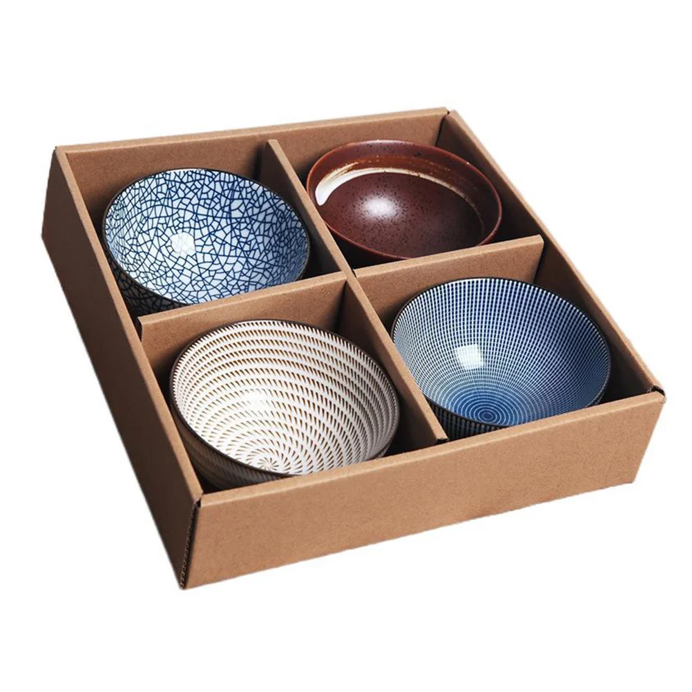 4 Pcs Ceramic Bowls Japanese Style Soup Bowl Food Storage Container Rice Bowl 
4 Pcs Ceramic Bowls Japanese Style Soup Bowl Food Storage Container Rice Bowl